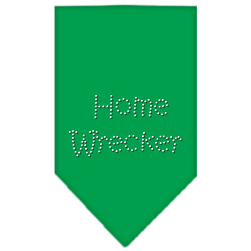 Home Wrecker Rhinestone Bandana Emerald Green Large